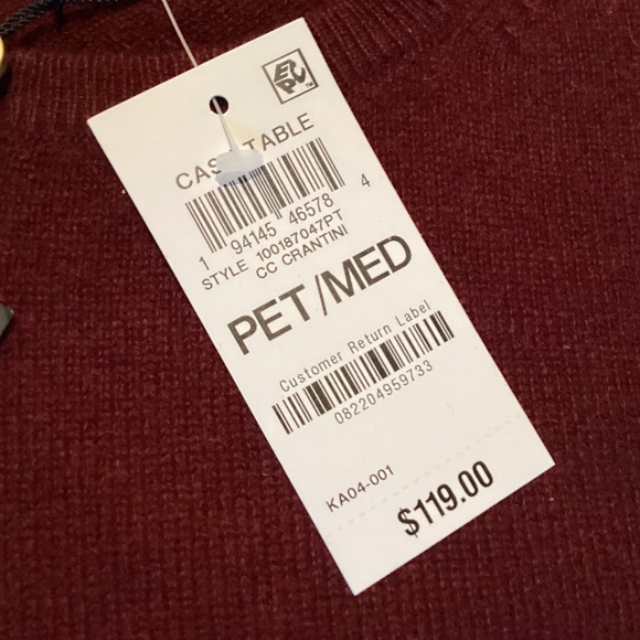 Charter Club 100% Cashmere Women's Petite Long-Sleeve Crewneck Sweater, size PM - Picture 8 of 13